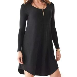 Matilda Jane Shirt Dress Paint it Black Stretchy Long Sleeve Women's Size Small